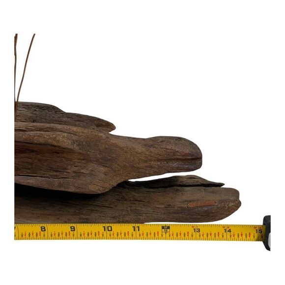 Mid-Century Modern Brutalist Copper & Driftwood Kinetic Mushroom Sculpture Brown - Picture 4 of 12